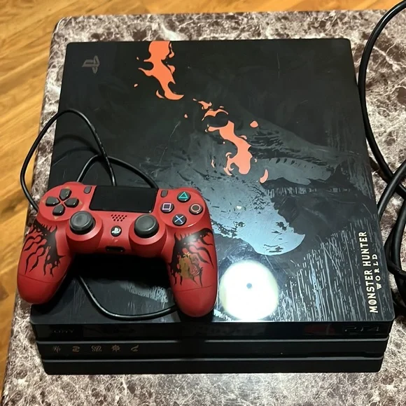 PlayStation Monster Hunter World console and remote